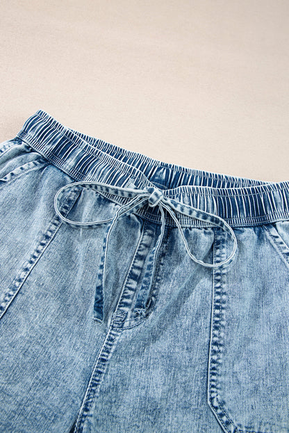 Threaded Pear Yamileth Waistband Loose Straight Pants