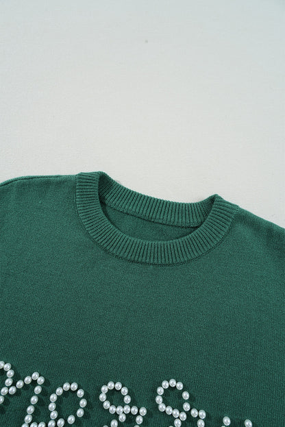 Threaded Pear Aria Beaded Merry Casual Sweater