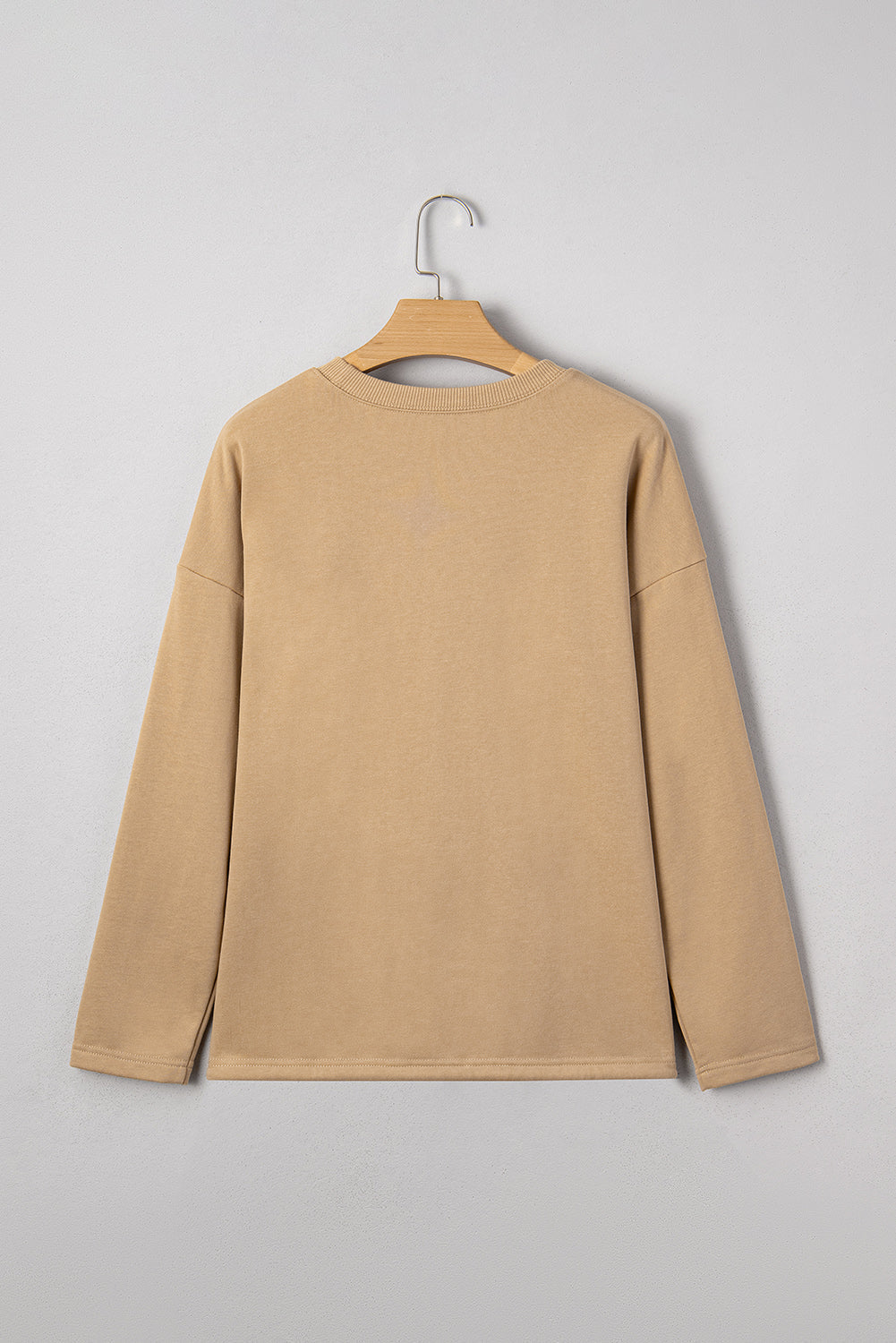 Threaded Pear Macy Drawstring Hemline Oversize Long Sleeve Top