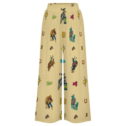 Baha Ranch The Last Roundup Rodeo High Waisted Wide Leg Pants
