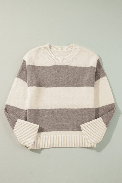 Threaded Pear Livia Colorblock Loose Pullover Sweater