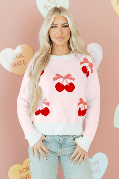 Threaded Pear Nevaeh Pattern Drop Shoulder Sweater