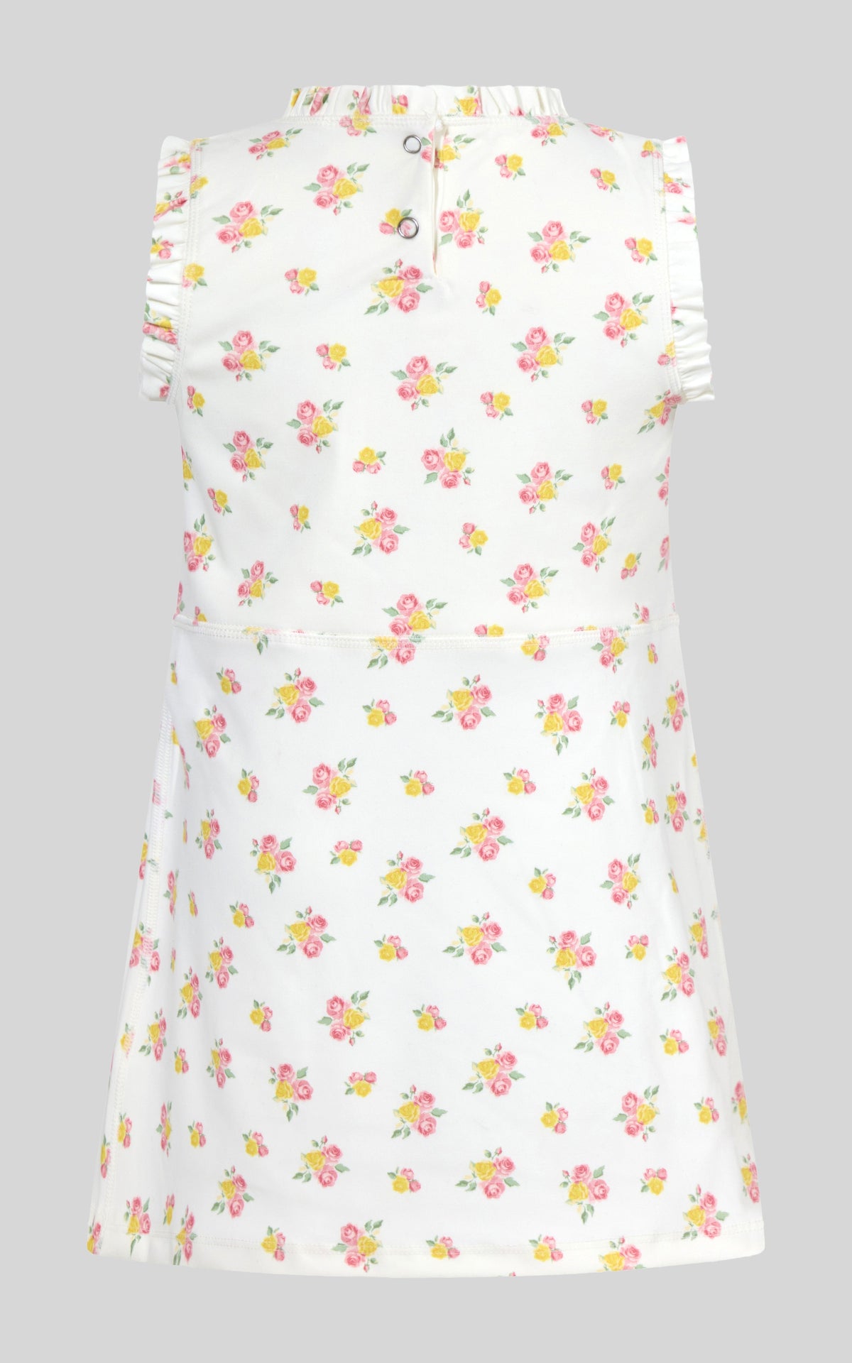 90 Degree by Reflex Toddler Girls Ruffle Dress & 3" Short & Bow Scrunchie