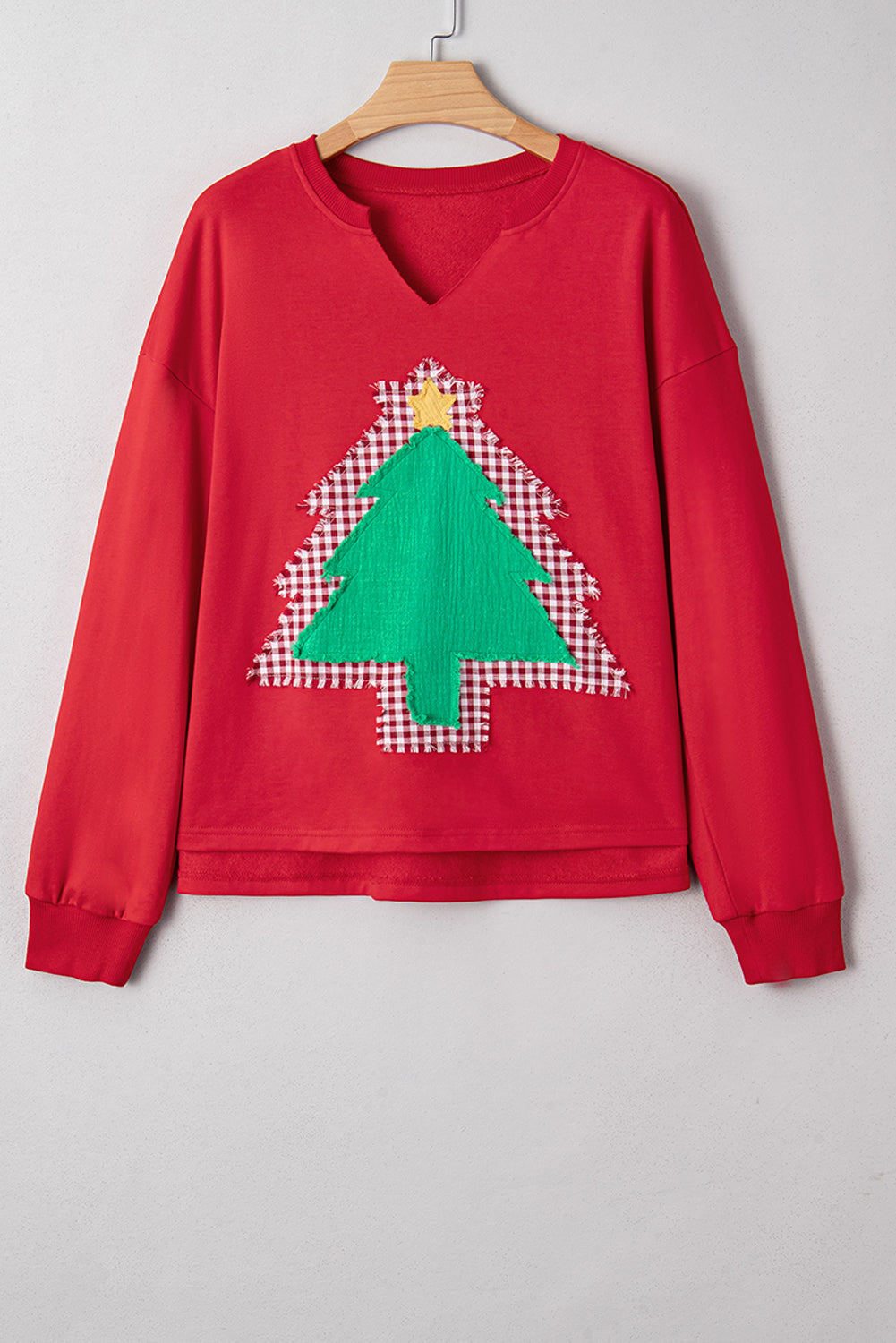 Threaded Pear Taraette Patched Drop Shoulder Sweatshirt
