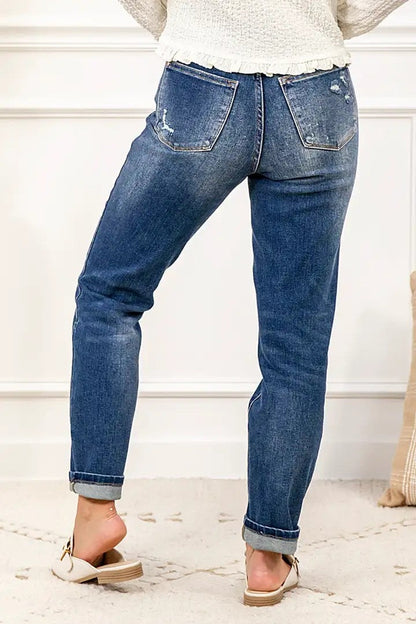 Women’s Premium Jeans T216 | High-Sense Light Blue Slim-Straight Denim | Elegant High-Waisted Women's Trousers | Trendy Sculpted Fit Casual Jeans | 2026 Modern Fashion Denim Collection