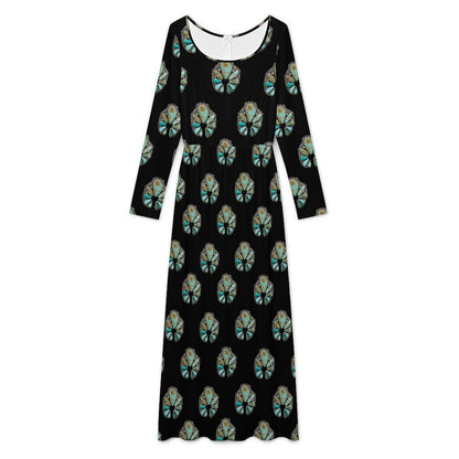 Baha Ranch Turquoise Naja Long Sleeve Jumpsuit