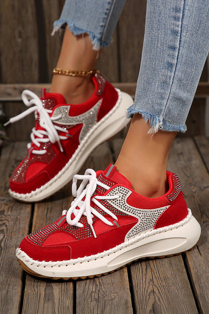 Threaded Pear Abigail Lace Up Breathable Sneakers