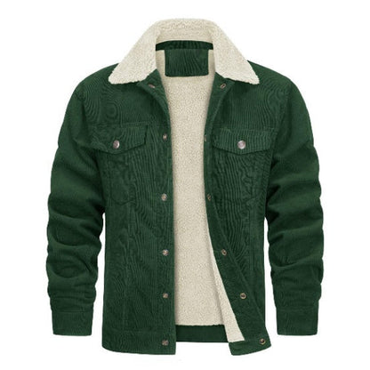 Corduroy Plush Lapel Jacket