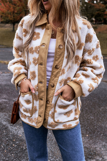 Threaded Pear Elisa Pattern Up Fleece Jacket