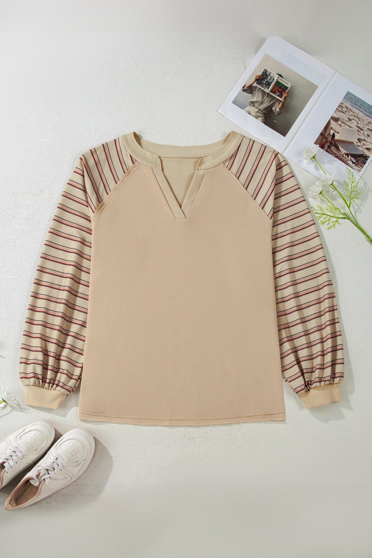 Threaded Pear Iris Notched Raw Edge PLUS Jumper