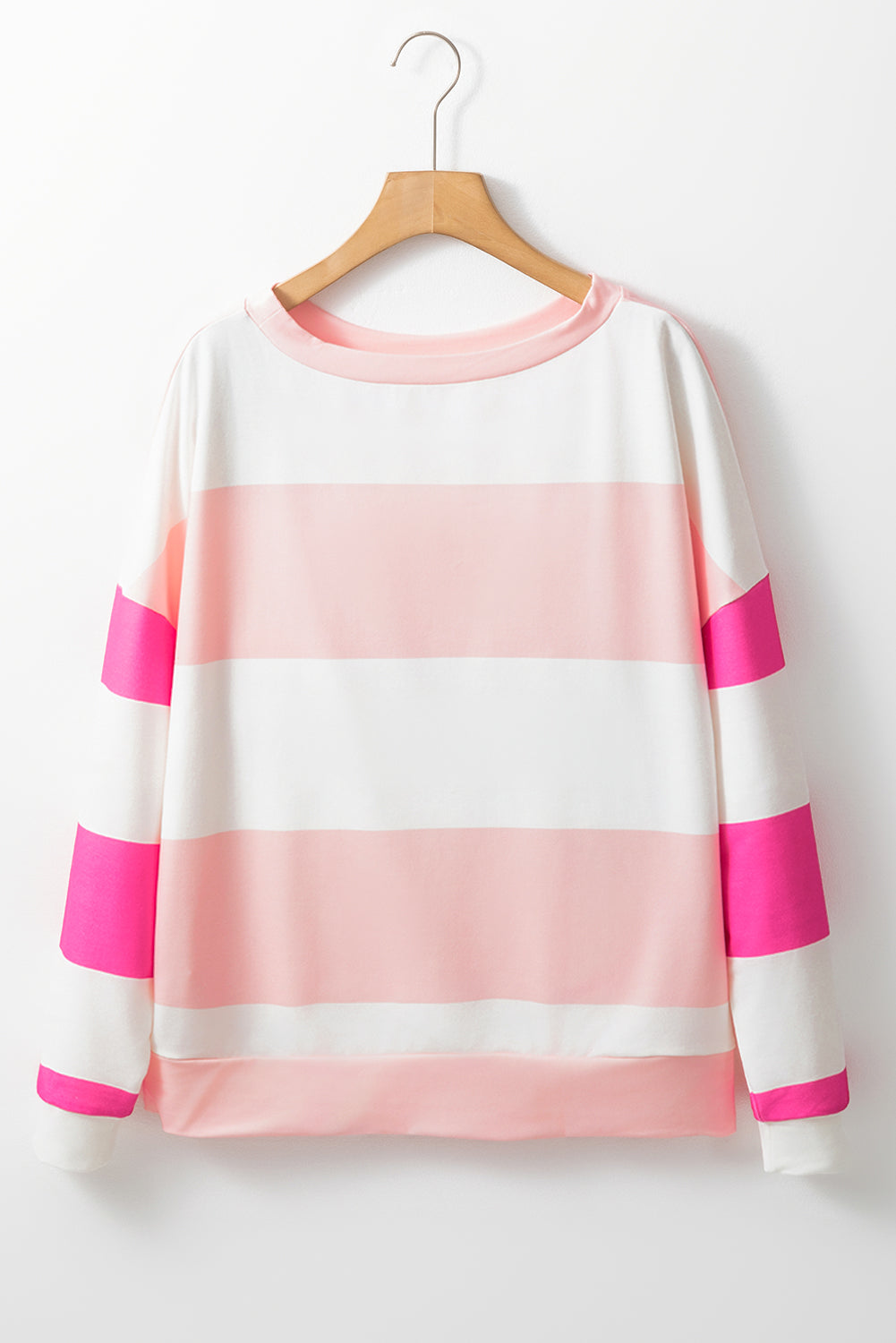 Ashlyn Lightweight Colorblock Sweatshirt - Pink
