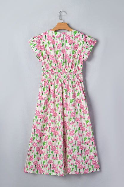 Threaded Pear Callie Sleeve Elegant Midi Dress