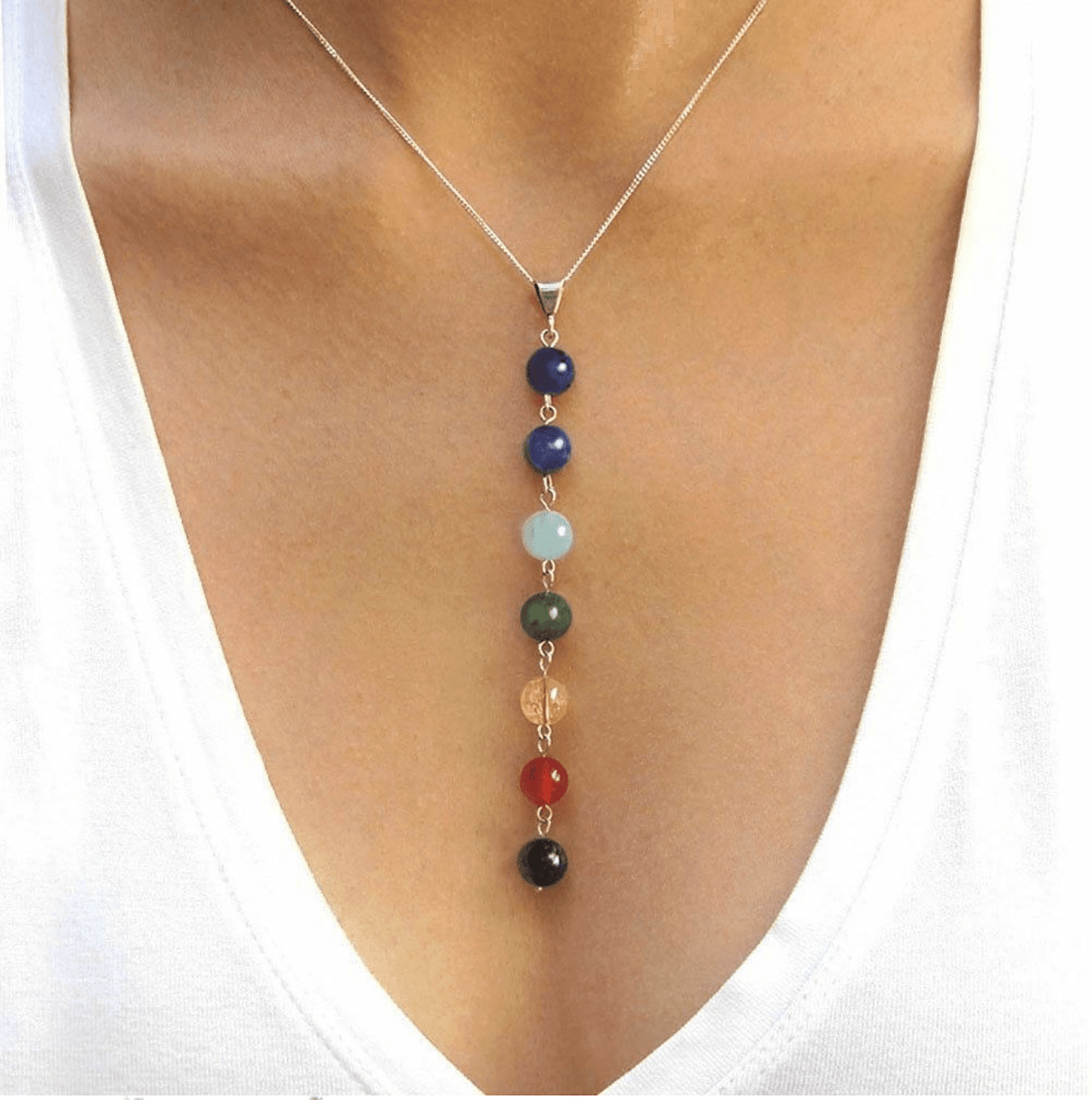 Chakra Gemstone Pendant Necklace
