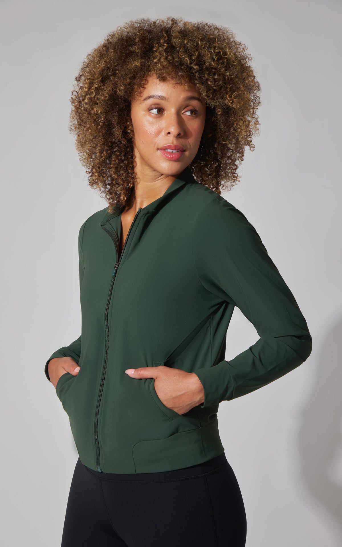 90 Degree by Reflex Warp Intown Full Zip Bomber Jacket