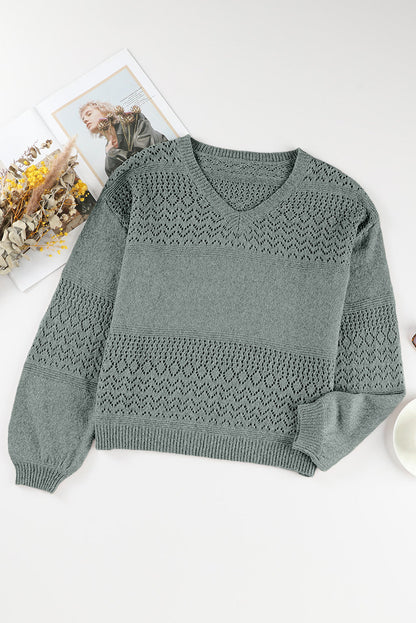 Threaded Pear Avery Detail Drop Shoulder Sweater