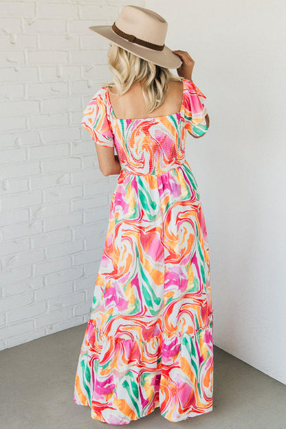 Threaded Pear Avery Smocked Bust Maxi Dress