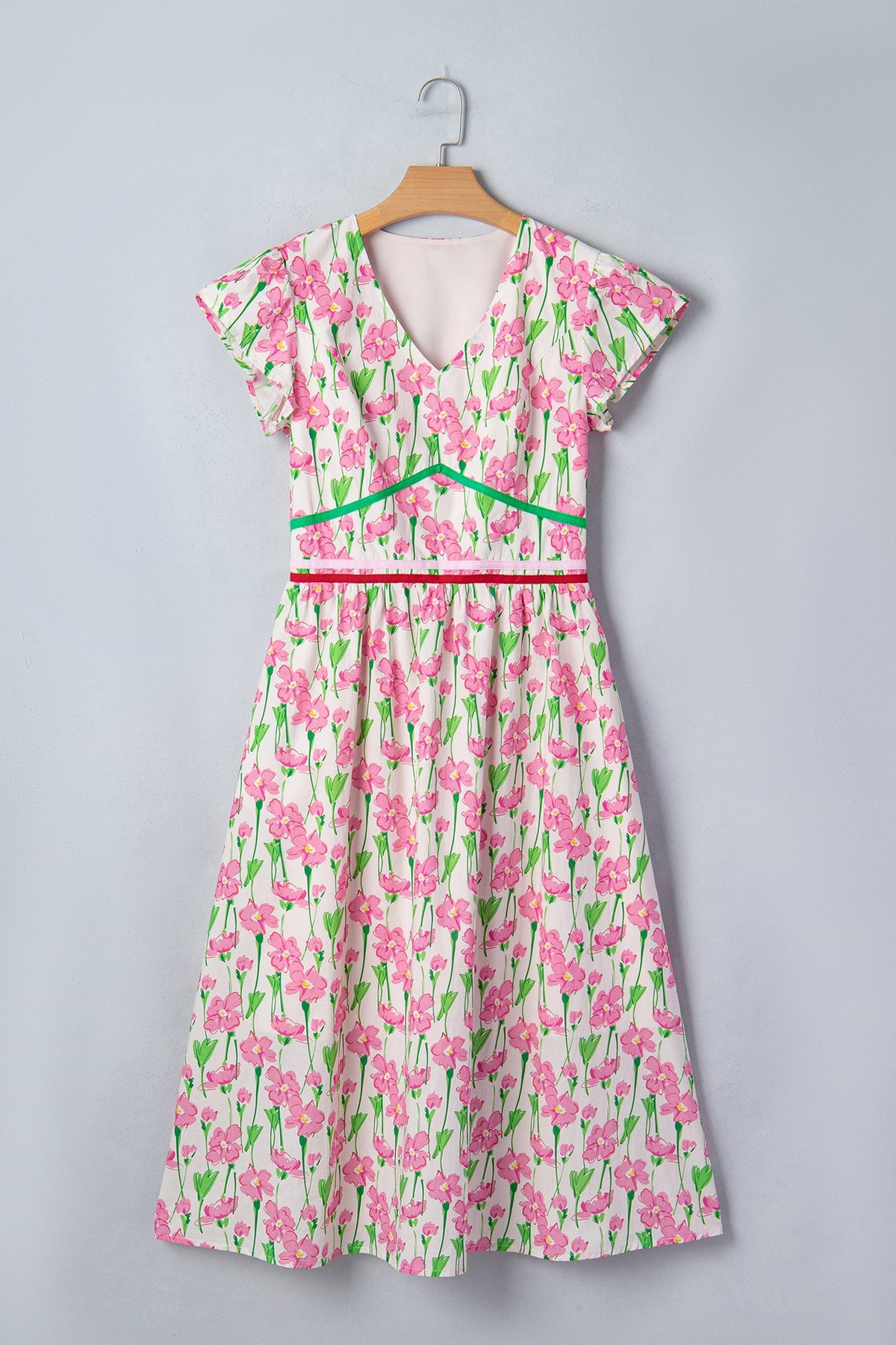 Threaded Pear Callie Sleeve Elegant Midi Dress