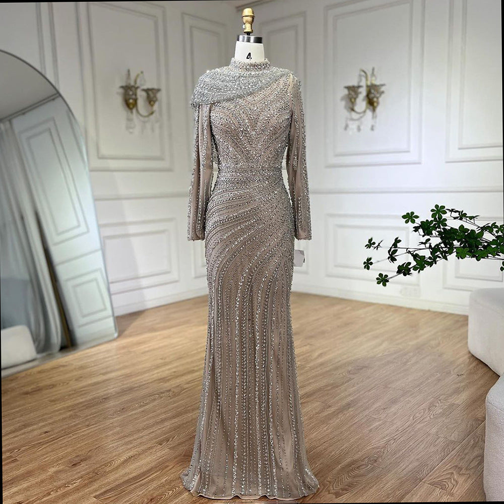 Elegant Fishtail Slim Fit Women’s Dress | Sophisticated Mermaid Silhouette Midi Dress | High-Sense Bodycon Evening Gown | Chic Professional & Cocktail Party Dress