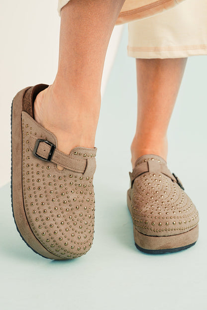 Threaded Pear Charli Closed toe Platform Slippers