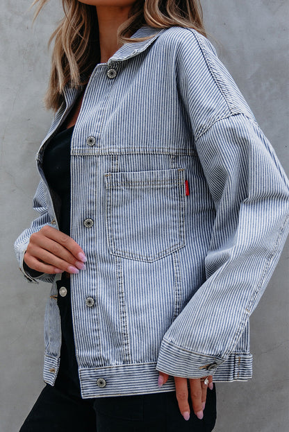 Threaded Pear Ella Wind Washed Oversize Jacket
