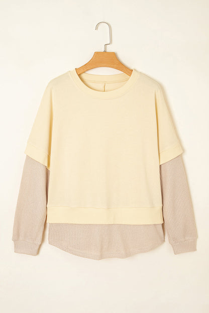 Threaded Pear Evajira Two Piece Patchwork Sweatshirt