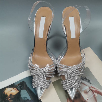 Women’s Rhinestone Film Single Shoes | High-Sense European Style Pointed Flats | Trendy Minimalist Western Sparkle Shoes | Luxury-Label Reflective Party Shoes | 2026 High-Fashion Statuesque Shimmer Footwear