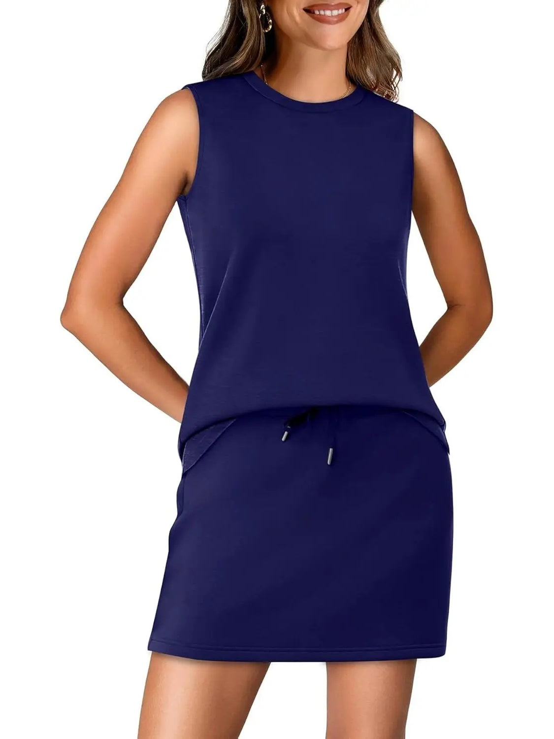 Two Piece Skirt Sets for Women Summer Vacation Outfits Tennis Skirt