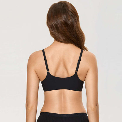 Front Closure Unlined Plunge Comfort Bra
