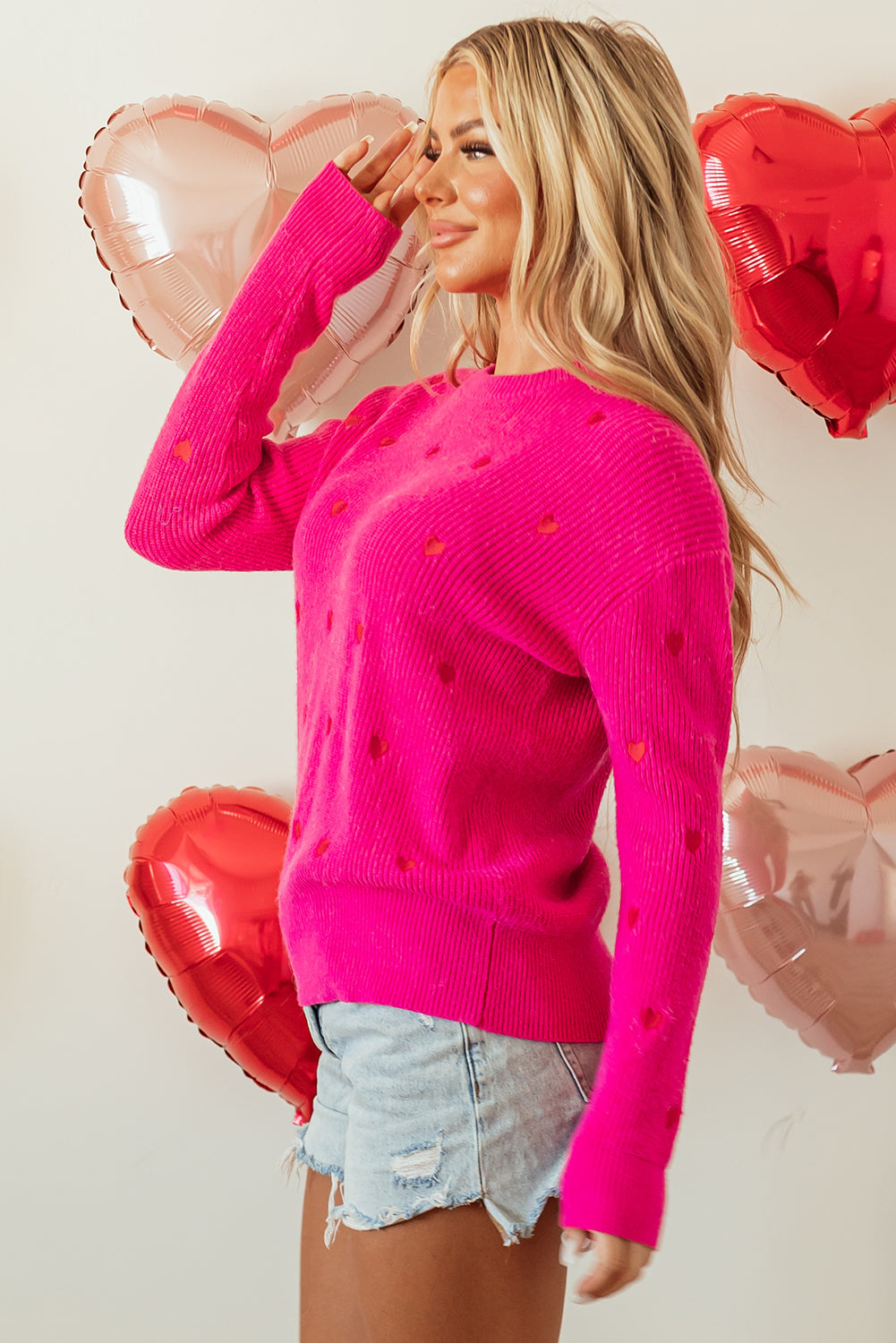 Threaded Pear Gracie Heart Sweater