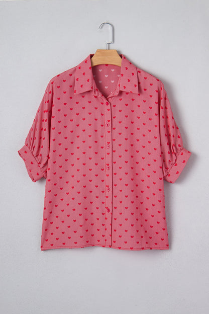 Threaded Pear Charlie Sleeve Loose Valentine Shirt