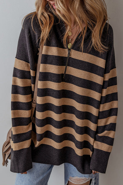 Threaded Pear Adeline Stripe Oversized Sweater