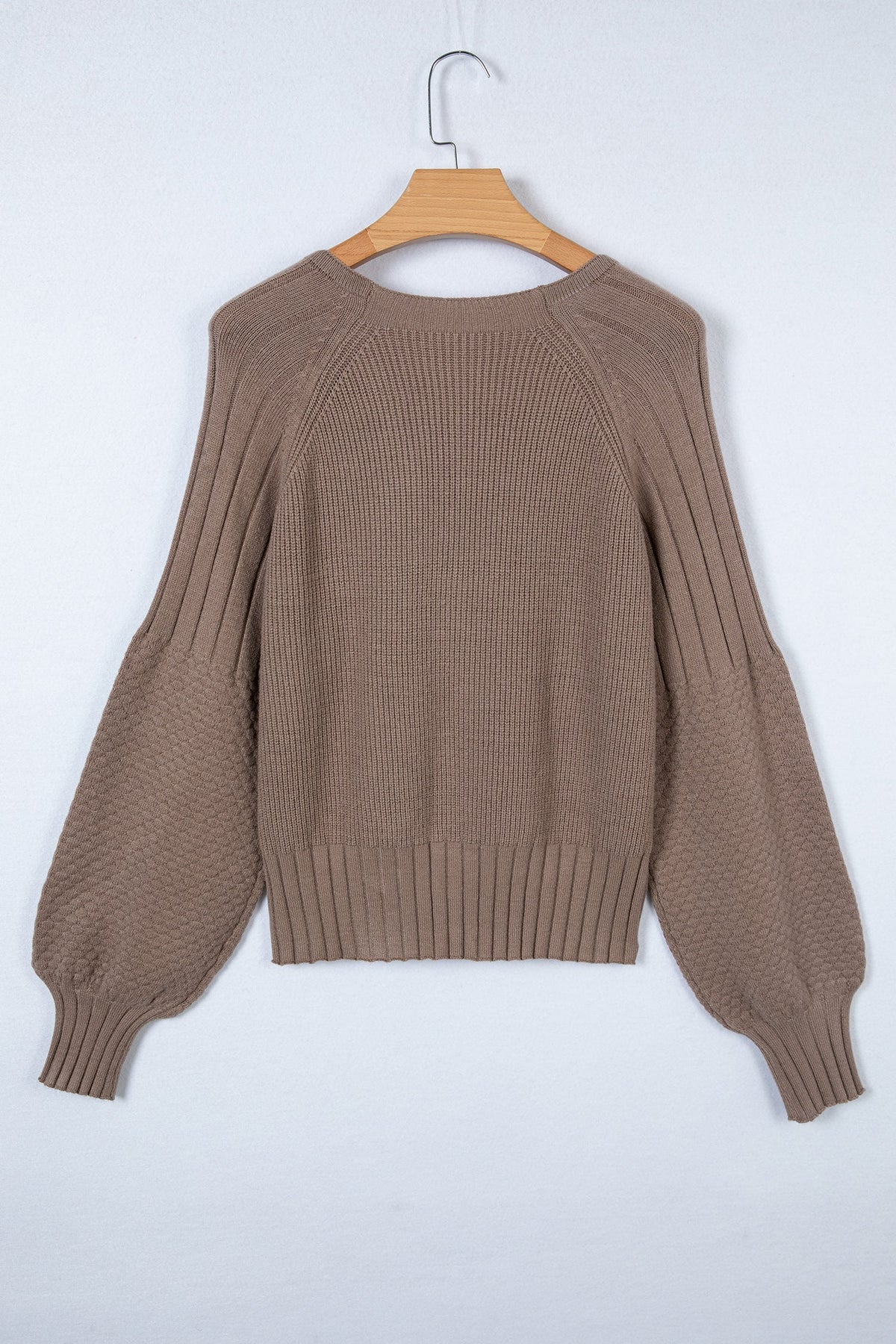 Threaded Pear Briana Mixed Texture Knit Sweater