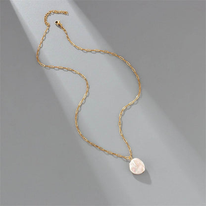 Baroque Pearl & Goldtone Pendant Necklace