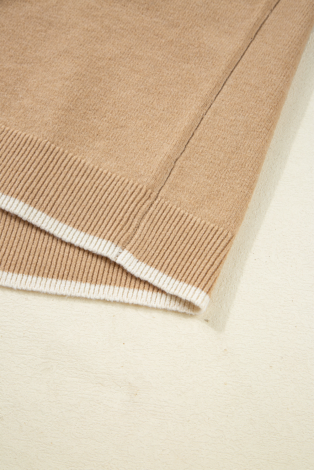 Threaded Pear Ava Cuff Contrast Trim Sweater