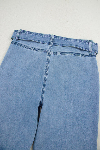 Threaded Pear Ava Sash Wide Leg Jeans