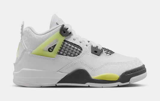 Air Jordan Preschool Retro 4 'Light Lemon Twist' Ps Sneakers