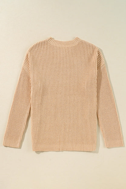 Threaded Pear Avery Side Slits Loose Sweater