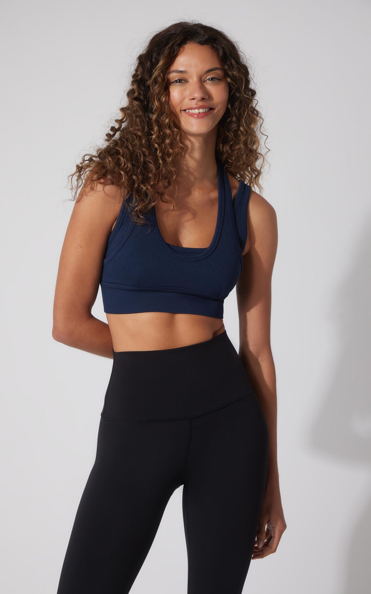 90 Degree by Reflex Seamless Ribbed Double Layer Bra