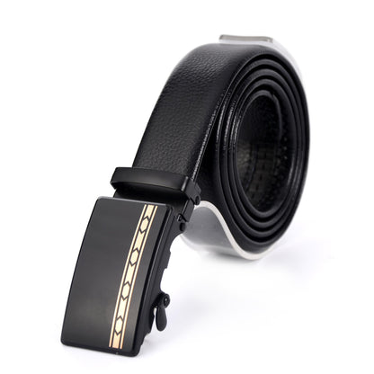 Men’s Mirror Acrylic Automatic Buckle Belt | High-Sense Business Casual Iron Button Waistband | Trendy Minimalist Professional Executive Belt | Luxury-Label Statuesque Men’s Accessory | 2026 High-Fashion Radiant Urban Essential