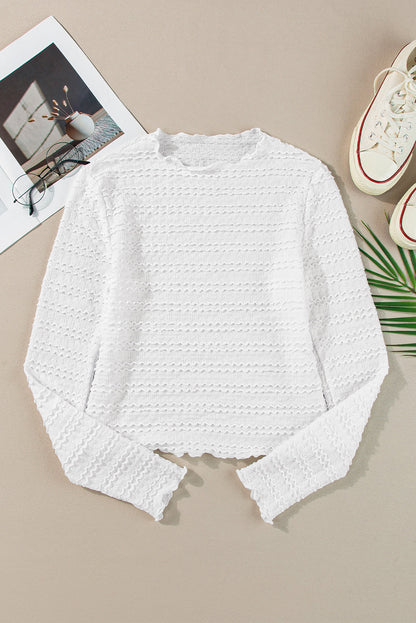 Threaded Pear Mia Jacquard Slim Fit Top