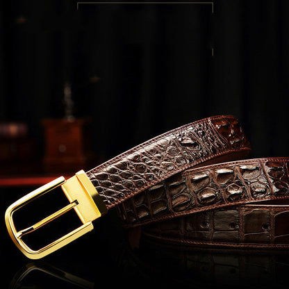 Men’s Business Casual Leather Belt | Classic Zinc Alloy Pin Buckle Waist Strap | Premium Formal Dress Belt for Men | Versatile Professional Accessory
