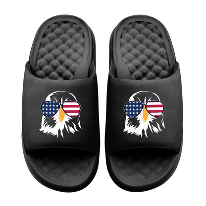 Bald Eagle Sunglasses Motive Slide Sandals