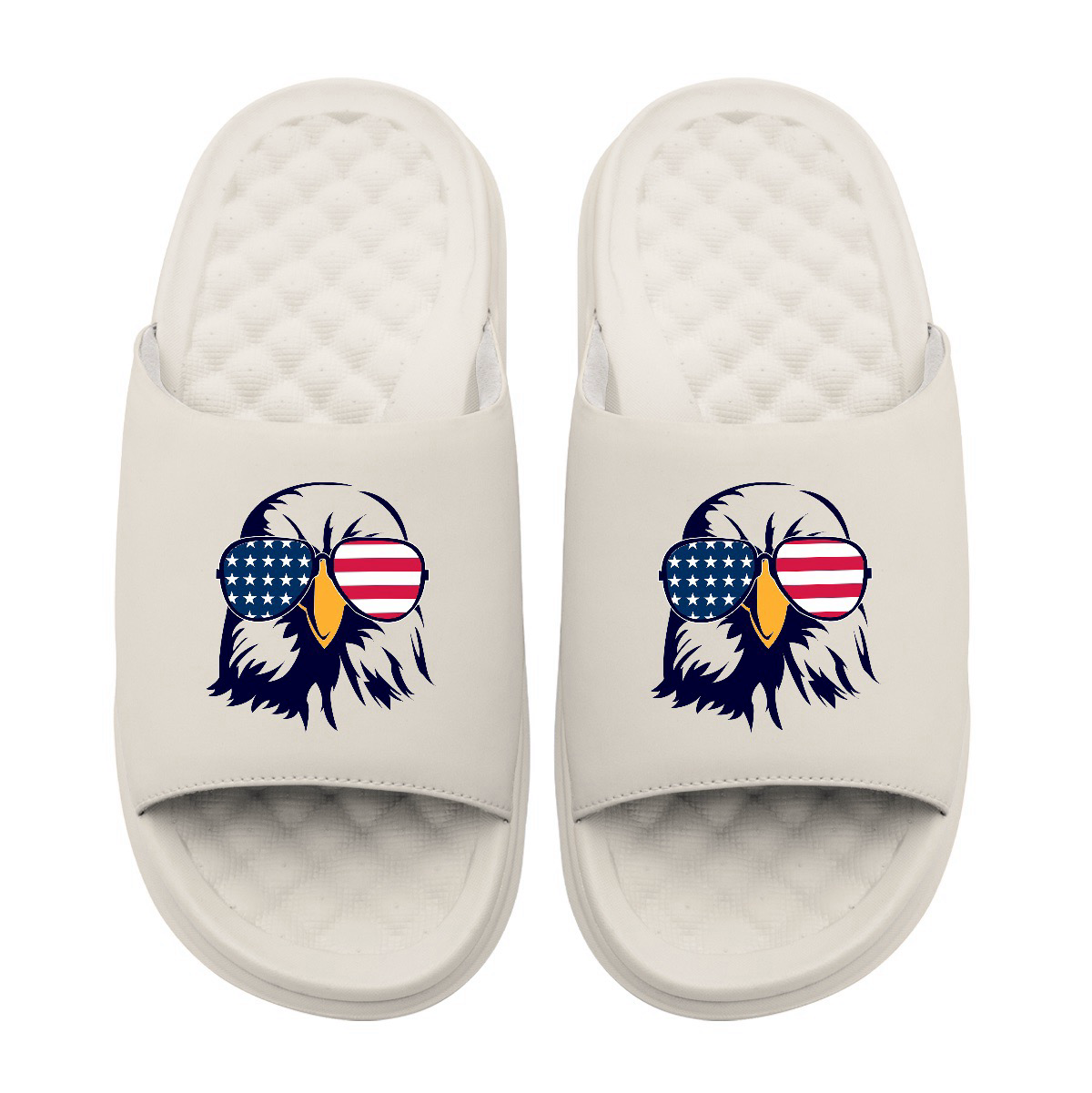 Bald Eagle Sunglasses Motive Slide Sandals