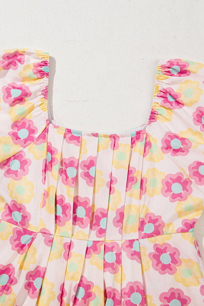 Threaded Pear Alessandra Pleated Flared Midi Dress
