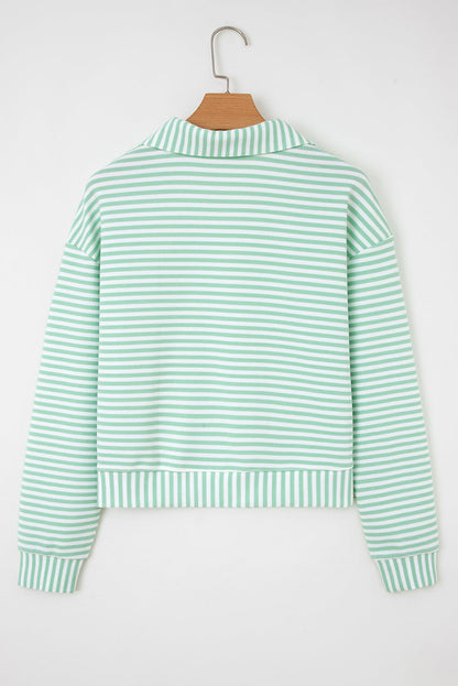 Threaded Pear Reign Zip Collar Pullover Long Sleeve Top
