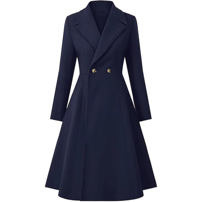 Women’s Classic Double-Breasted Trench Coat | Elegant Long Lapel Overcoat with Belt | Timeless Waterproof Autumn & Winter Jacket | High-Sense Professional Long Coat | 2026 British Style Trench for Women