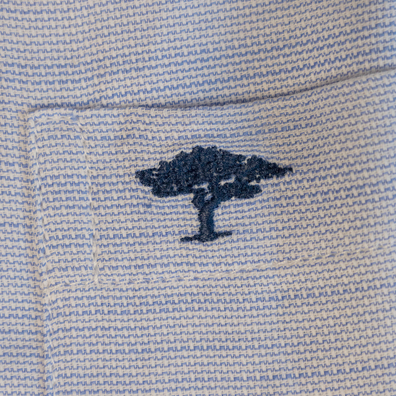 Fynch Hatton Men's Supersoft Cotton Long Sleeve Shirt Crystal Blue