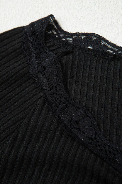 Threaded Pear Waverly Sleeve Ribbed top Long Sleeve Top