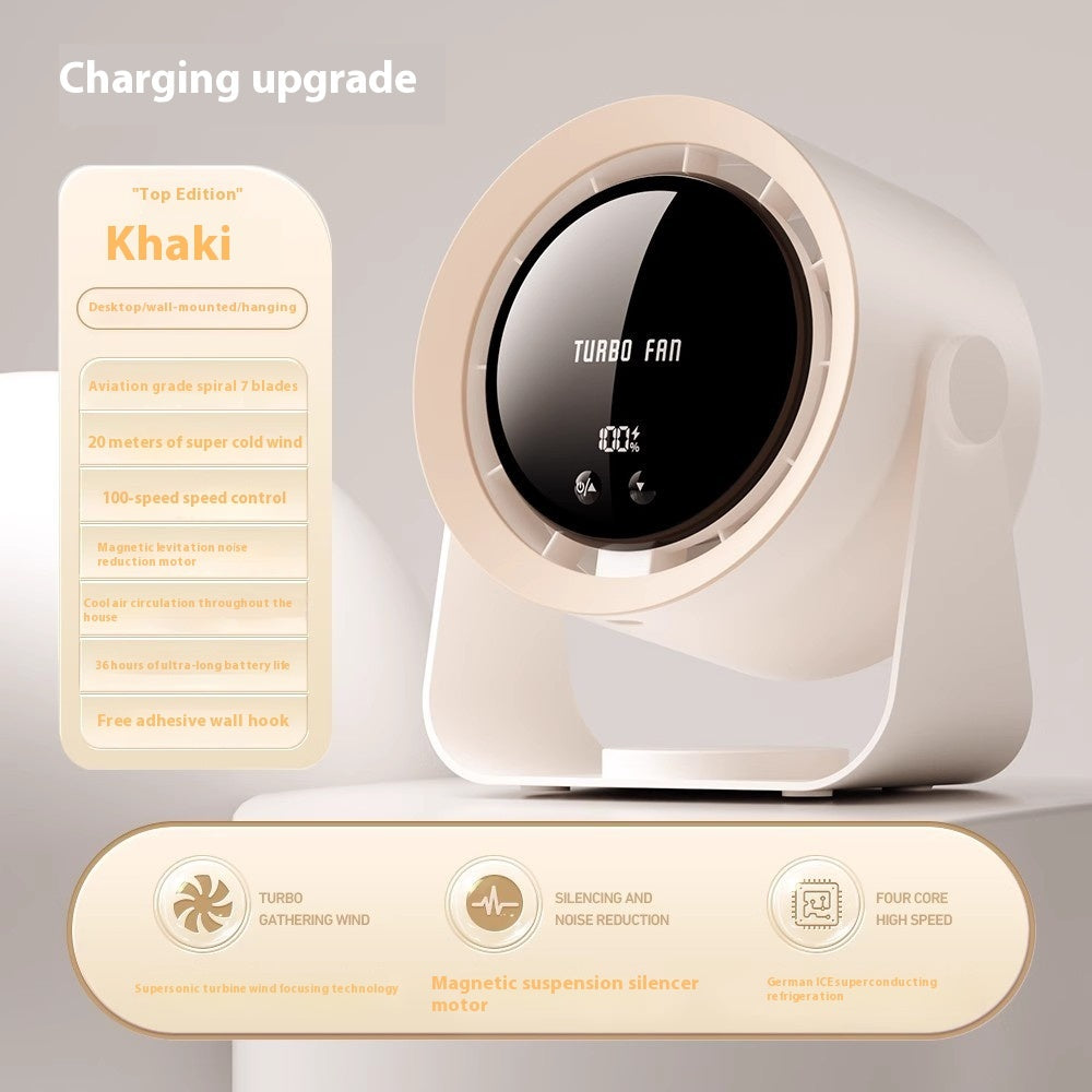 Shaking Head Desk Fan Usb Rechargeable Quiet Small Office Oscillating Fan