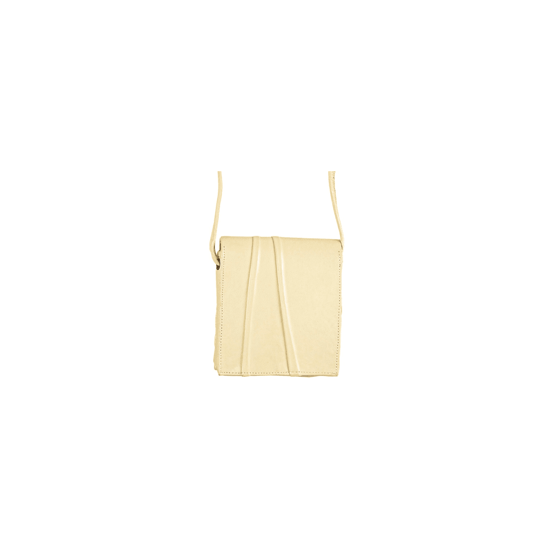 La Chic Women's Handcrafted Leather Leaf Accent Crossbody Bag